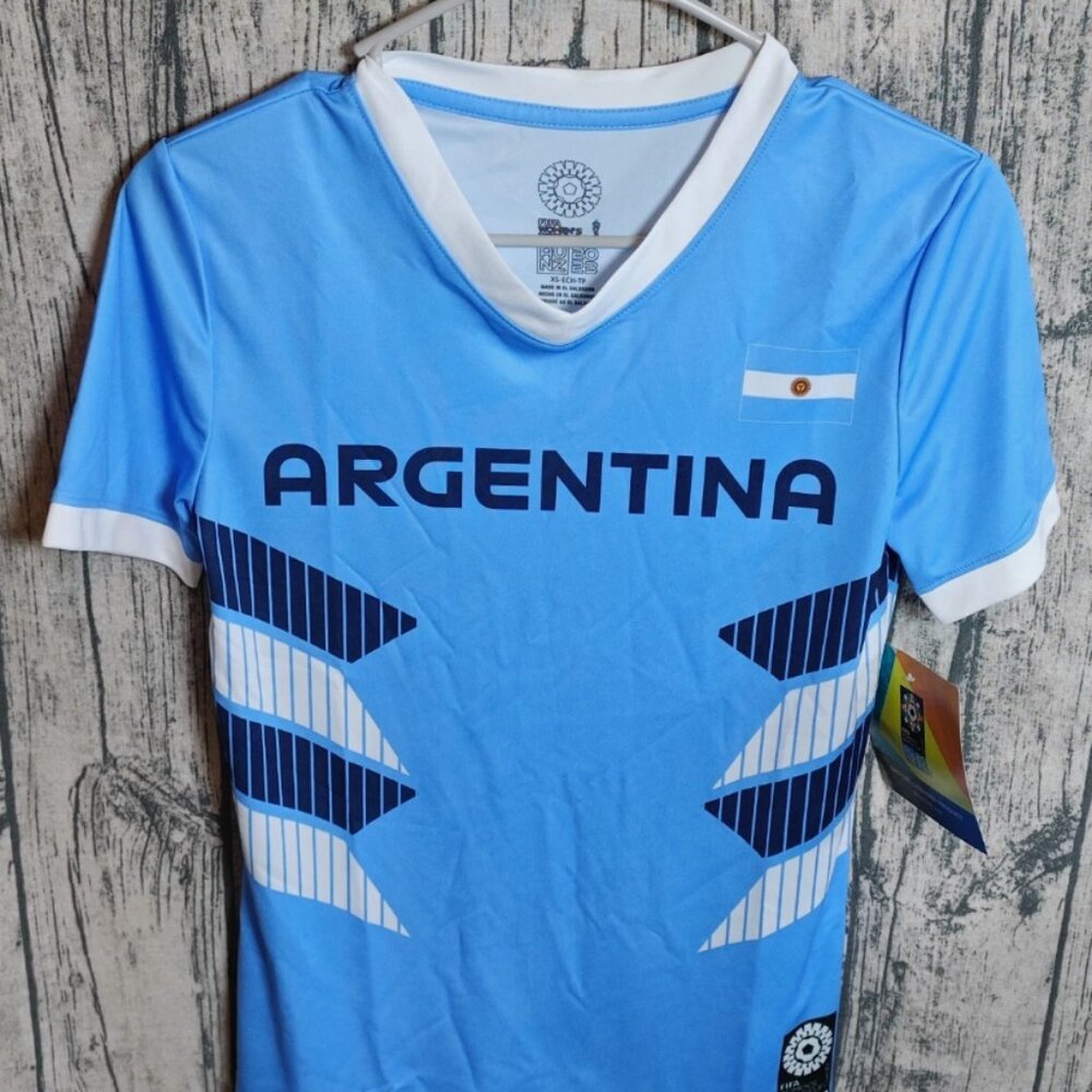 Argentina FIFA 2023 World Cup Women's Fan Shirt Top by Outerstuff Size Large